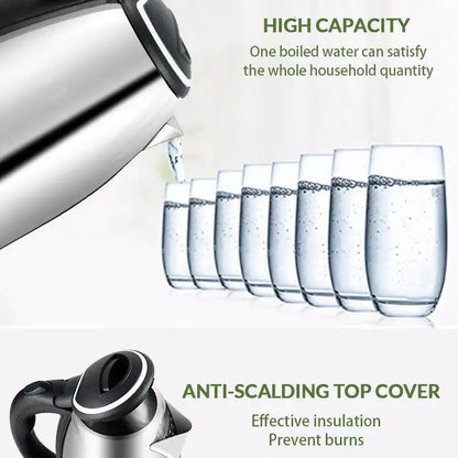 Imported Electric Kettle 2L Litre Stainless Steel 1500W