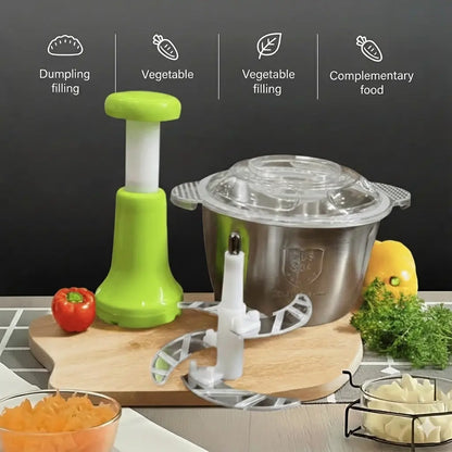 Multi-Functional Hand Press Manual Steel Chopper 2L